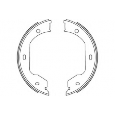 33901 SPIDAN Комплект тормозных колодок, стояночная тормозная с