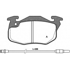BPA0192.12 OPEN PARTS Комплект тормозных колодок, дисковый тормоз
