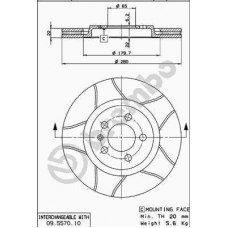 09.5570.75 BREMBO Тормозной диск