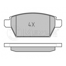 025 245 8114 MEYLE Комплект тормозных колодок, дисковый тормоз