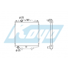 PA100228 KOYO P-tank corrugate-fin ass'y