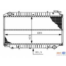 8MK 376 706-521 HELLA Радиатор, охлаждение двигателя