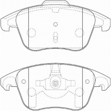 FD7297A NECTO Комплект тормозных колодок, дисковый тормоз
