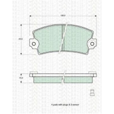 8110 10732 TRIDON Brake pads - front