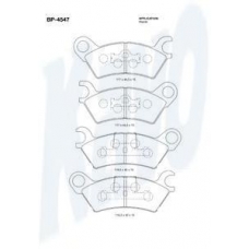 BP-4547 KAVO PARTS Комплект тормозных колодок, дисковый тормоз