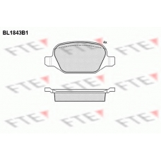 BL1843B1 FTE Комплект тормозных колодок, дисковый тормоз