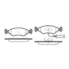 P0193.32 WOKING Комплект тормозных колодок, дисковый тормоз