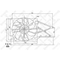 29-99309-SX STELLOX Вентилятор, охлаждение двигателя