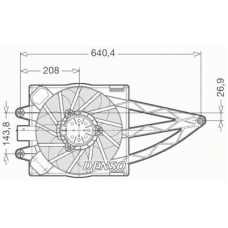DER09019 DENSO Вентилятор, охлаждение двигателя
