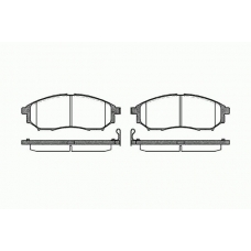 0852 14 KAWE Комплект тормозных колодок, дисковый тормоз
