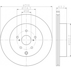 MDC2398 MINTEX Тормозной диск