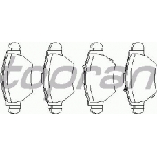 205 946 TOPRAN Комплект тормозных колодок, дисковый тормоз