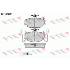 BL1060B1 FTE Комплект тормозных колодок, дисковый тормоз