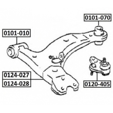 0101-070 ASVA Подвеска, рычаг независимой подвески колеса