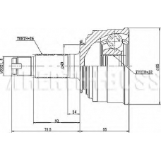 J2834012 NIPPARTS Шарнирный комплект, приводной вал