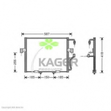 94-6287 KAGER Конденсатор, кондиционер