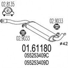 01.61180 MTS Глушитель выхлопных газов конечный