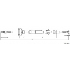 10.3153 CABOR Трос, управление сцеплением