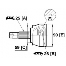 18789 Vema Шарнирный комплект, приводной вал