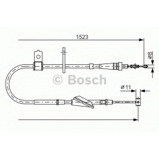 1 987 482 092 BOSCH Трос, стояночная тормозная система