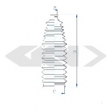 84201 SPIDAN Пыльник, рулевое управление