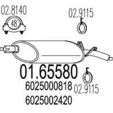 01.65580 MTS Глушитель выхлопных газов конечный