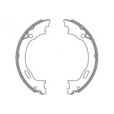 33947 SPIDAN Комплект тормозных колодок, стояночная тормозная с