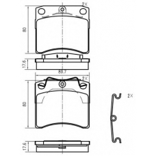 K619201 Vema Комплект тормозных колодок, дисковый тормоз