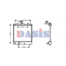 150023N AKS DASIS Радиатор, охлаждение двигателя