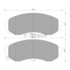 0 986 AB3 086 BOSCH Комплект тормозных колодок, дисковый тормоз
