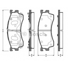 0 986 TB2 227 BOSCH Комплект тормозных колодок, дисковый тормоз