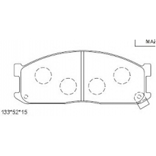 KD3316 ASIMCO Комплект тормозных колодок, дисковый тормоз