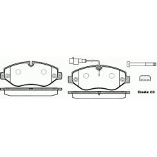 P13453.02 WOKING Комплект тормозных колодок, дисковый тормоз