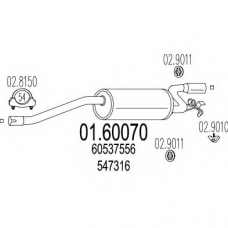 01.60070 MTS Глушитель выхлопных газов конечный