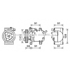 DNK395 AVA Компрессор, кондиционер