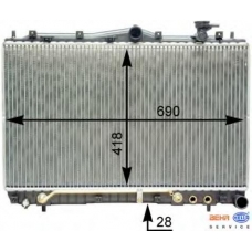 8MK 376 762-221 HELLA Радиатор, охлаждение двигателя