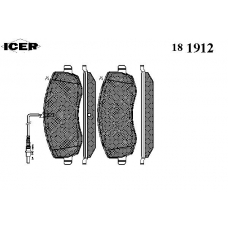 181912 ICER Комплект тормозных колодок, дисковый тормоз