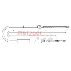 10.7515 METZGER Трос, стояночная тормозная система