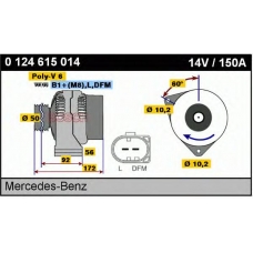 0 124 615 014 BOSCH Генератор