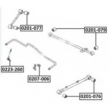 0201-076 ASVA Подвеска, рычаг независимой подвески колеса
