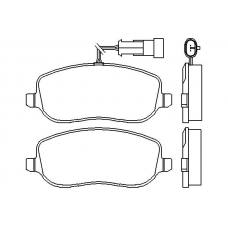 P 23 100 BREMBO Комплект тормозных колодок, дисковый тормоз