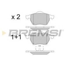 BP2679 BREMSI Комплект тормозных колодок, дисковый тормоз