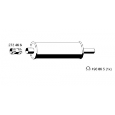 330176 ERNST Средний глушитель выхлопных газов