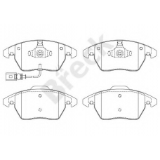 23587 00 701 10 BRECK Комплект тормозных колодок, дисковый тормоз