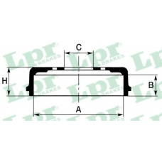 7D0473 LPR Тормозной барабан