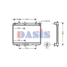 161820N AKS DASIS Радиатор, охлаждение двигателя