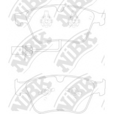 PN40003W NiBK Комплект тормозных колодок, дисковый тормоз