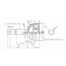 21-01085 URW Шарнирный комплект, приводной вал