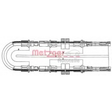 11.566 METZGER Трос, стояночная тормозная система
