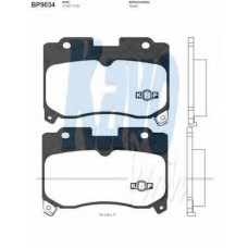BP-9034 KAVO PARTS Комплект тормозных колодок, дисковый тормоз